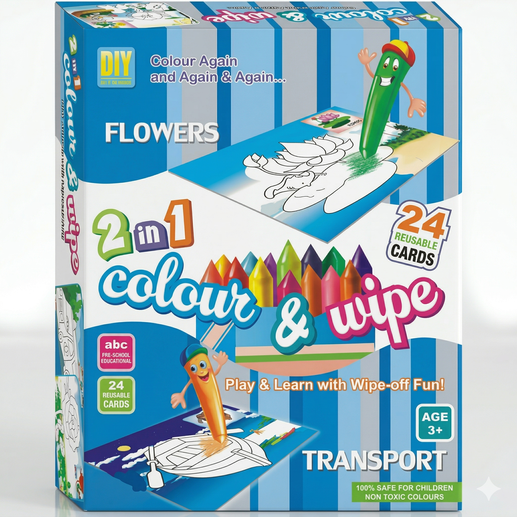 2-in-1 Colour & Wipe Activity Box
