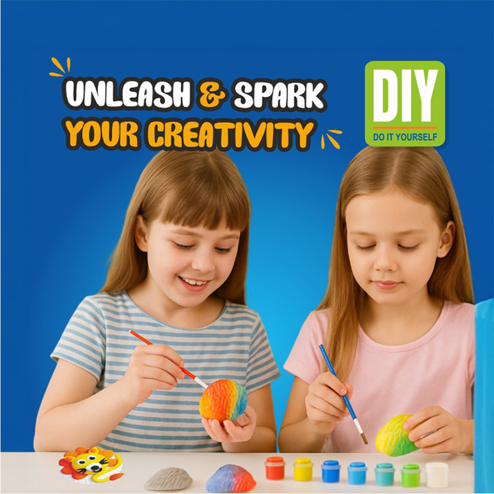 PecoToys Shell Painting Craft Kit | 12 Real Seashells + Clay + Paints | DIY Nature Art for Kids Age 3+