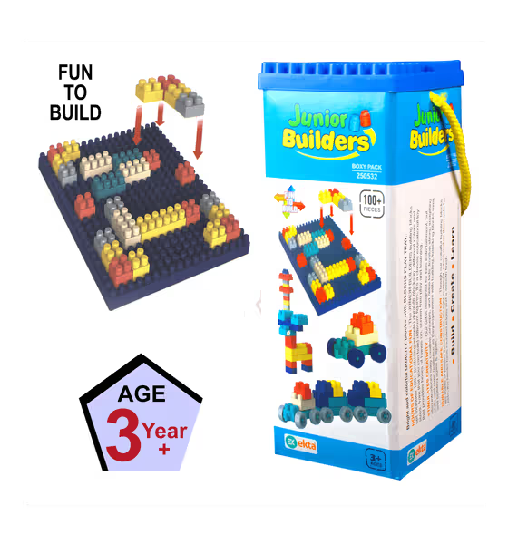 Junior Builders Block Set – 100+ Pieces