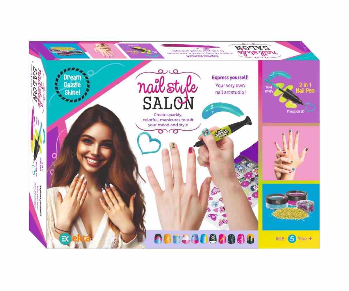 Nail Style Salon Kit – DIY Nail Art Set for Girls