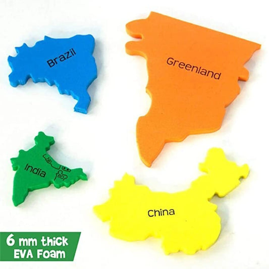 PecoToys Explore World Puzzle | 75 Pieces + Flags & Capitals | World Map Geography Toy for Kids Age 5+