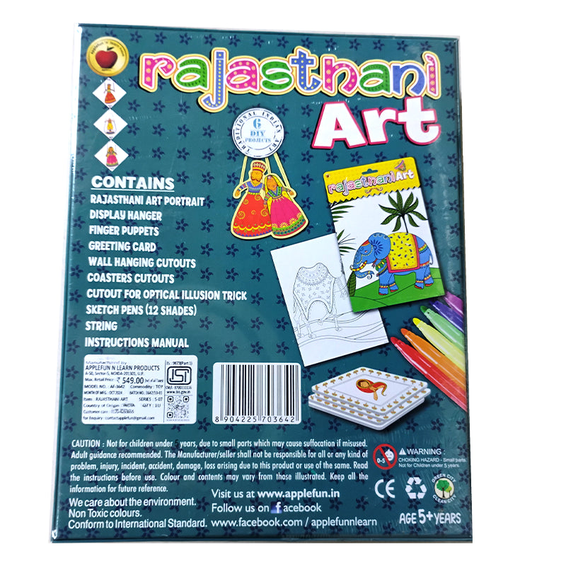 PecoToys Rajasthani Art Kit for Kids | 6 DIY Traditional Indian Art Projects | Creative Activity Kit Ages 5+