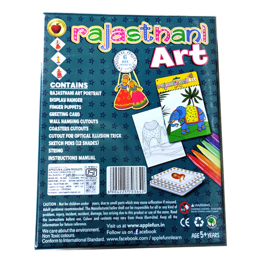 PecoToys Rajasthani Art Kit for Kids | 6 DIY Traditional Indian Art Projects | Creative Activity Kit Ages 5+