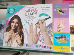 PecoToys Nail Style Salon Kit for Girls | DIY Nail Art Set | 2-in-1 Nail Pen | Creative Gift Ages 5+