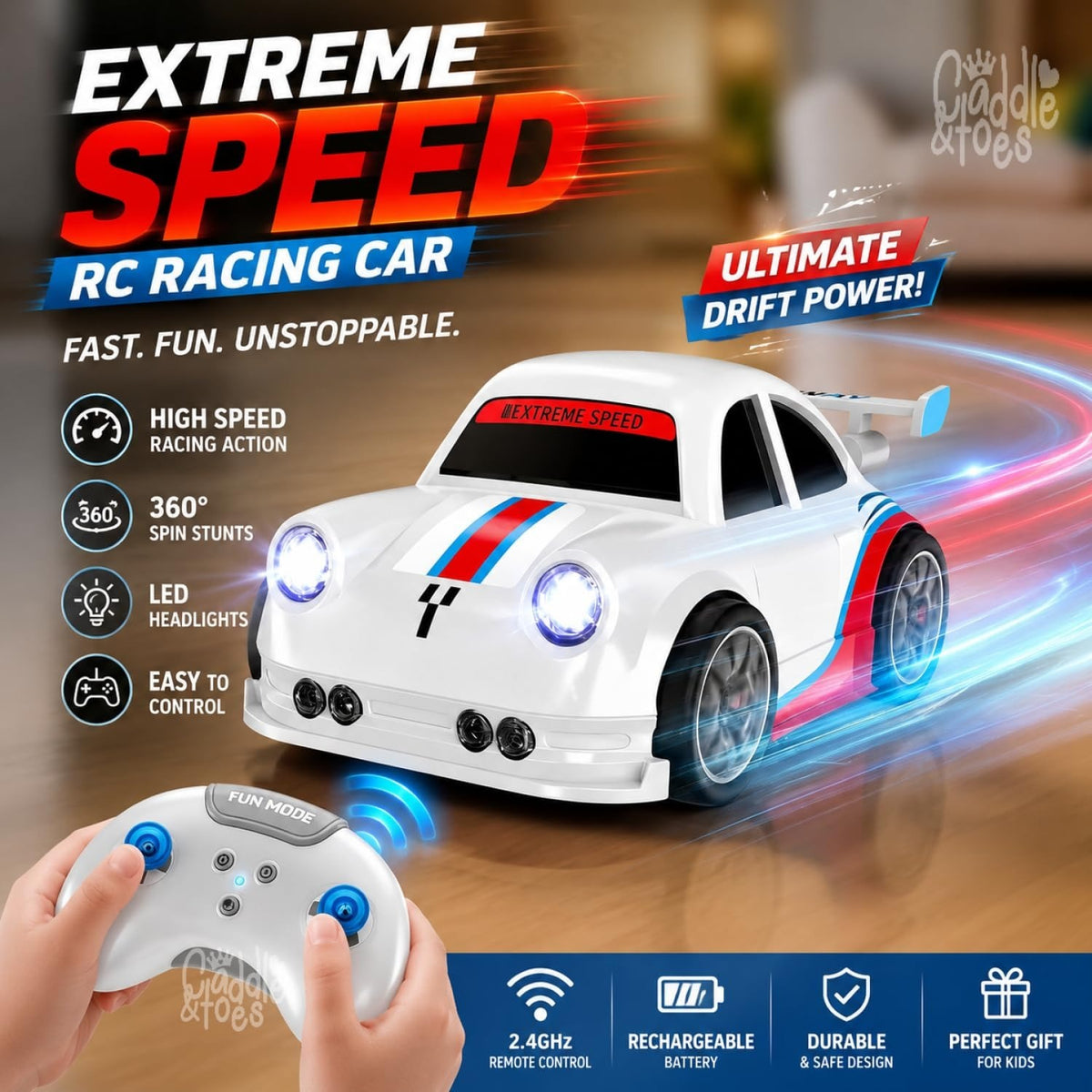 Remote Control Intelligent Sensor Drift Car for Kids