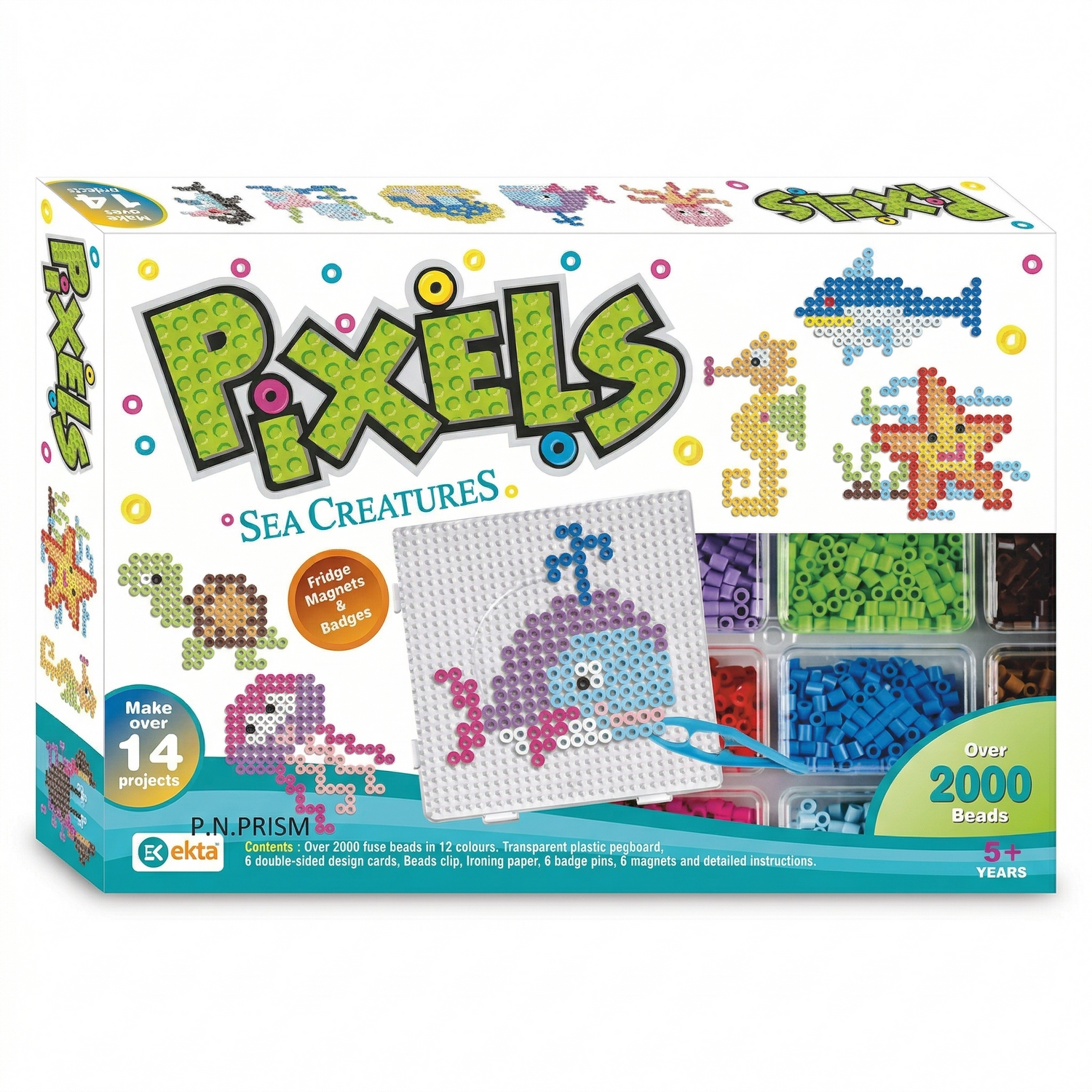 PecoToys Pixels Sea Creatures Bead Art Kit