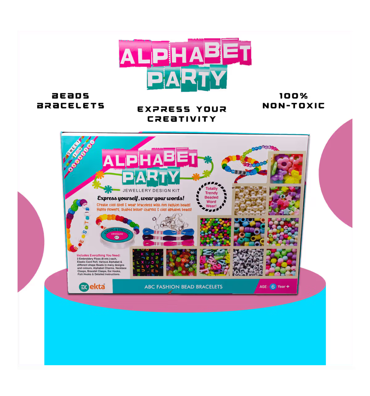 PecoToys Alphabet Party Jewellery Kit