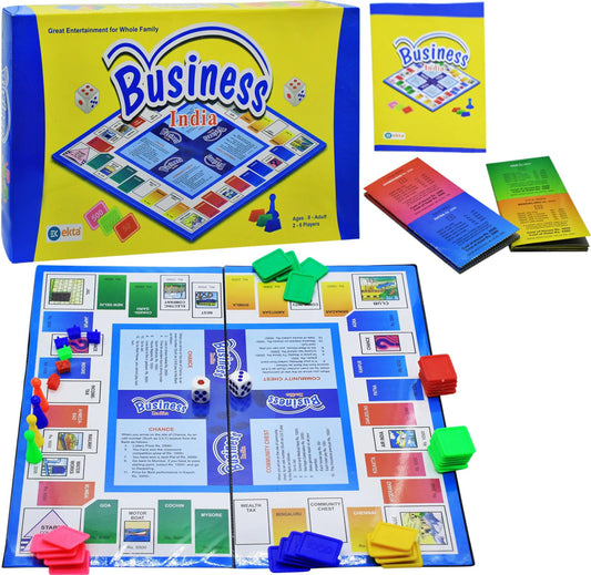 PecoToys Business India Board Game | Property Trading Game | Financial Literacy for Kids | 2-6 Players Ages 8+
