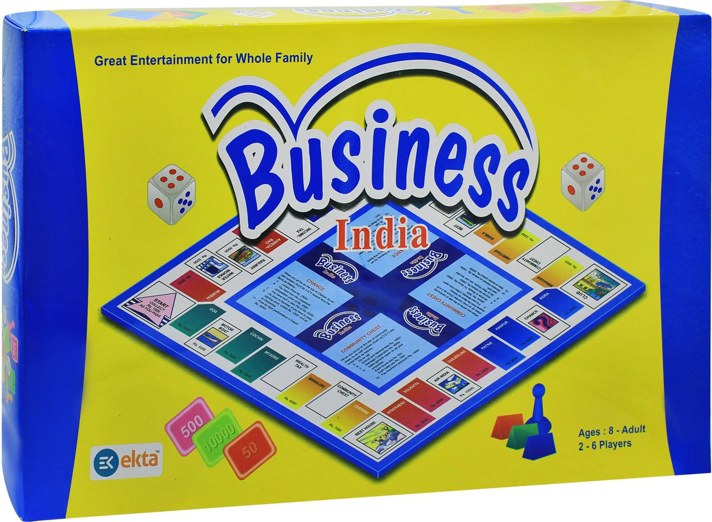 PecoToys Business India Board Game | Property Trading Game | Financial Literacy for Kids | 2-6 Players Ages 8+