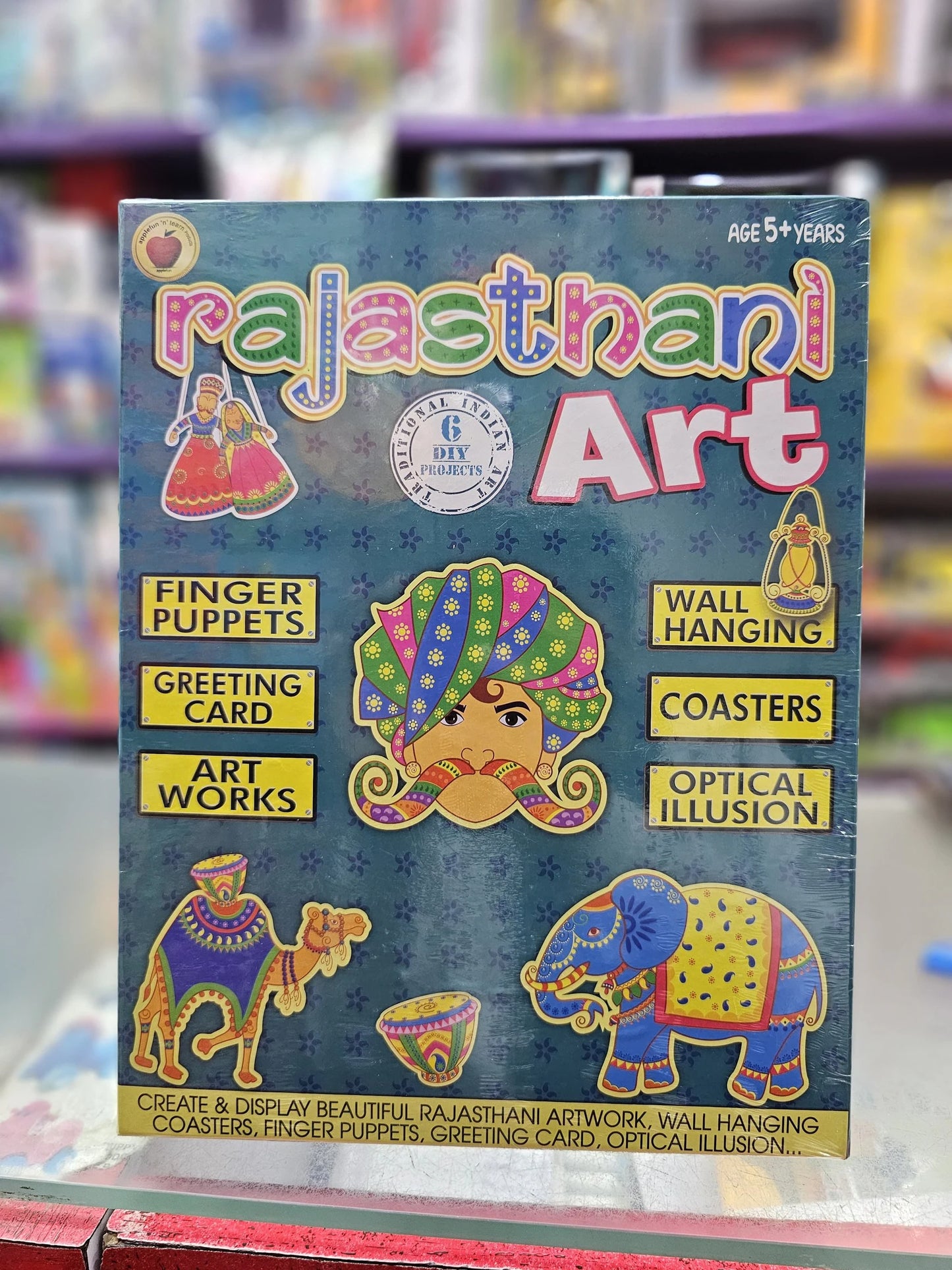 PecoToys Rajasthani Art Kit for Kids | 6 DIY Traditional Indian Art Projects | Creative Activity Kit Ages 5+