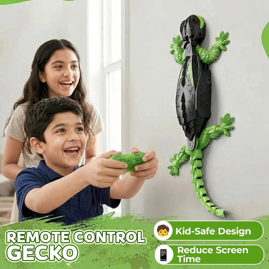 Pecotoys Wall Climbing RC Lizard Toy | Remote Control Gecko that Crawls on Walls & Ceilings | 360° Stunt RC with LED Eyes | Prank & Thrill Gift for Boys & Girls