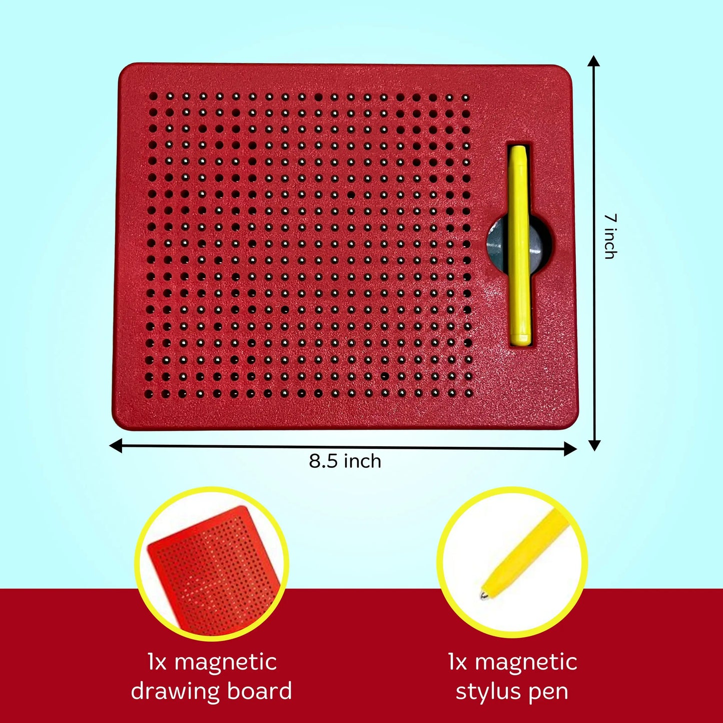 PecoToys Magnetick Drawing Pad | Magnetic Bead Doodle Board | No Mess Art Toy for Kids Age 3+