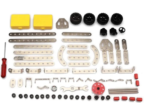 PecoToys Mechanix Steel Mega | 202 Pieces | Build 21 Models | Real Metal STEAM Engineering Toy Age 7+